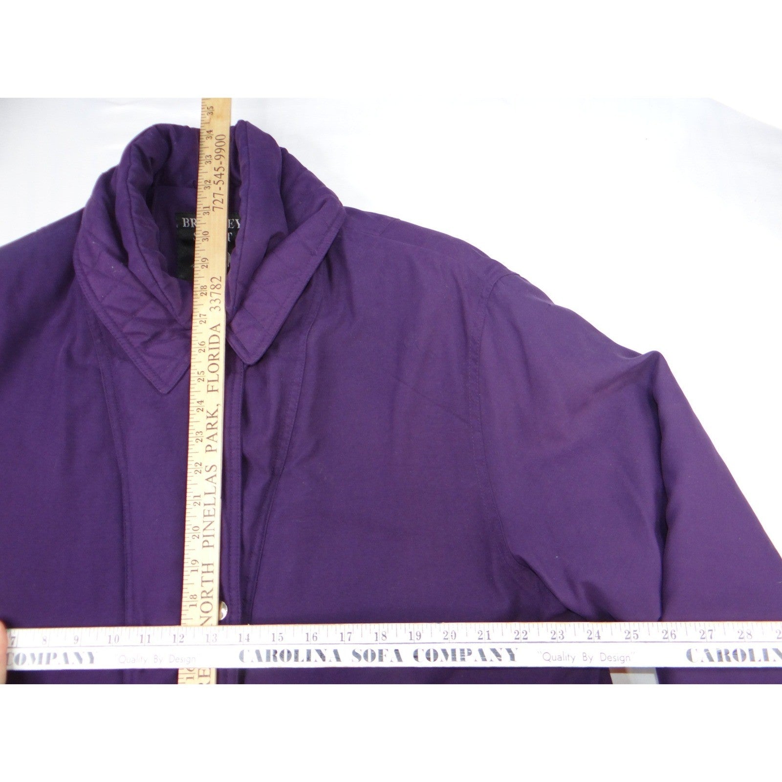 Bromley Sport Purple Quilted Lined Zip Jacket Women Sz L Thermo Loft Insulation