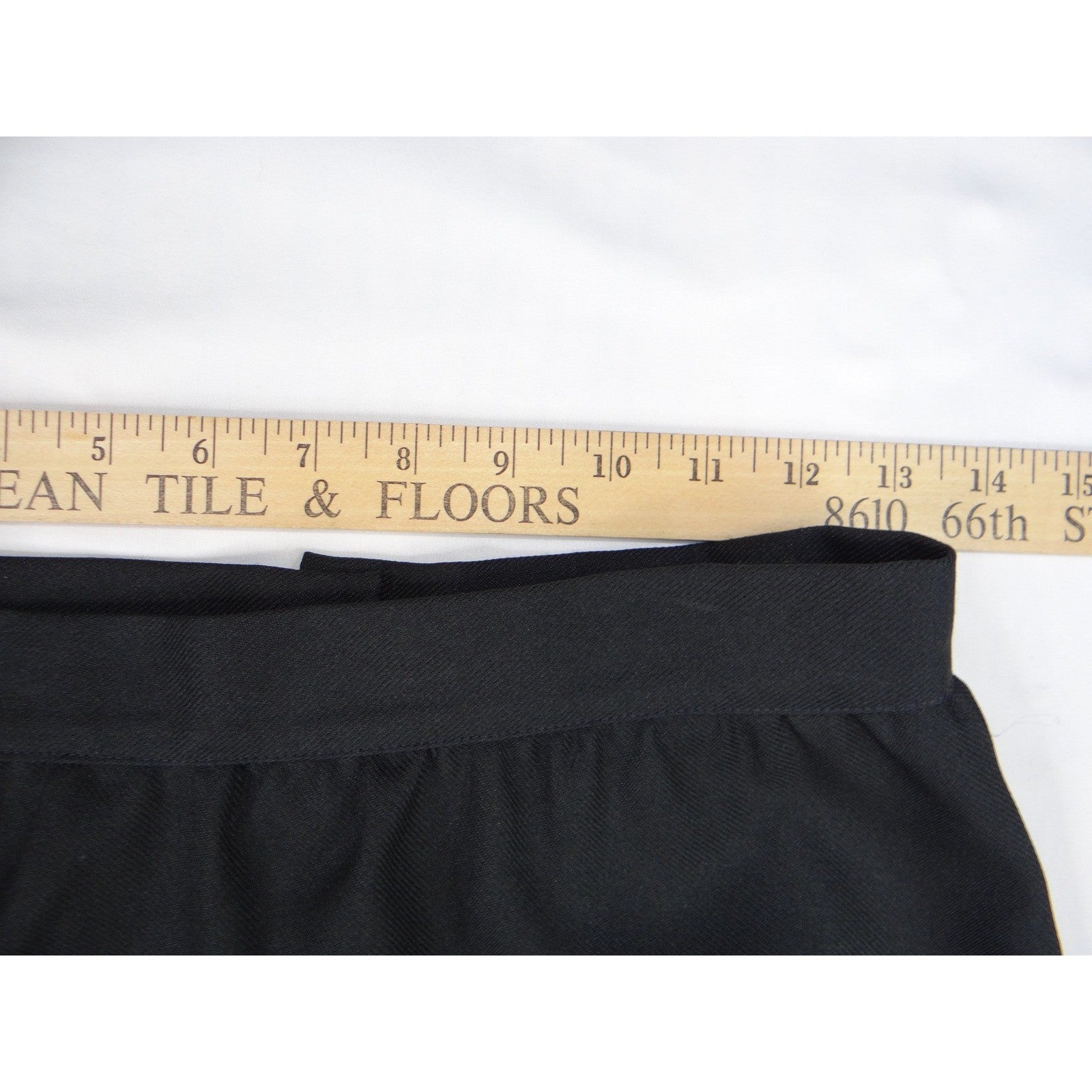 Vintage Black Maxi Skirt Elastic Waist Zipper Back Full Length Size 10