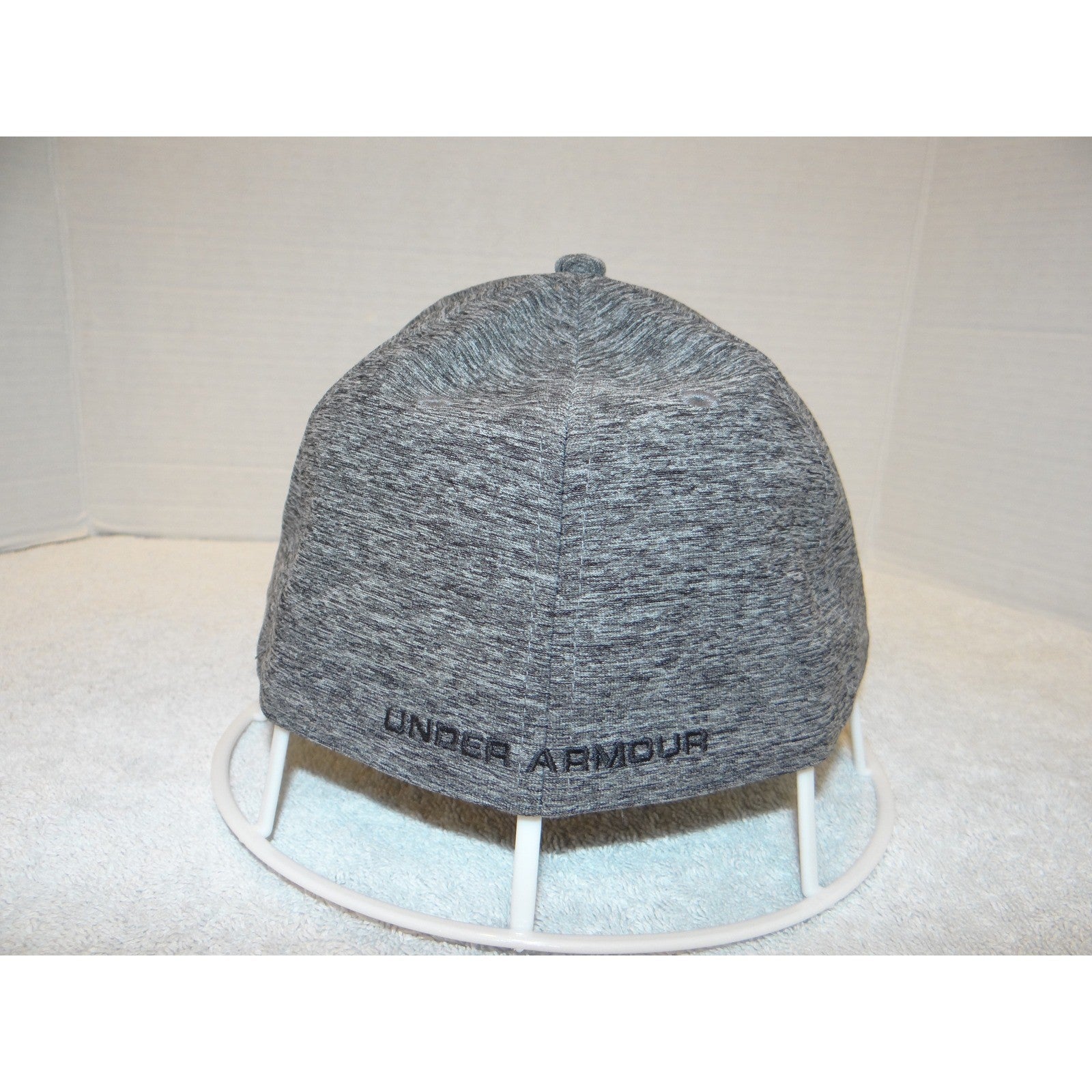 Under Armour Mens Heather Grey Stretch Fit Baseball Cap Hat LG/XL
