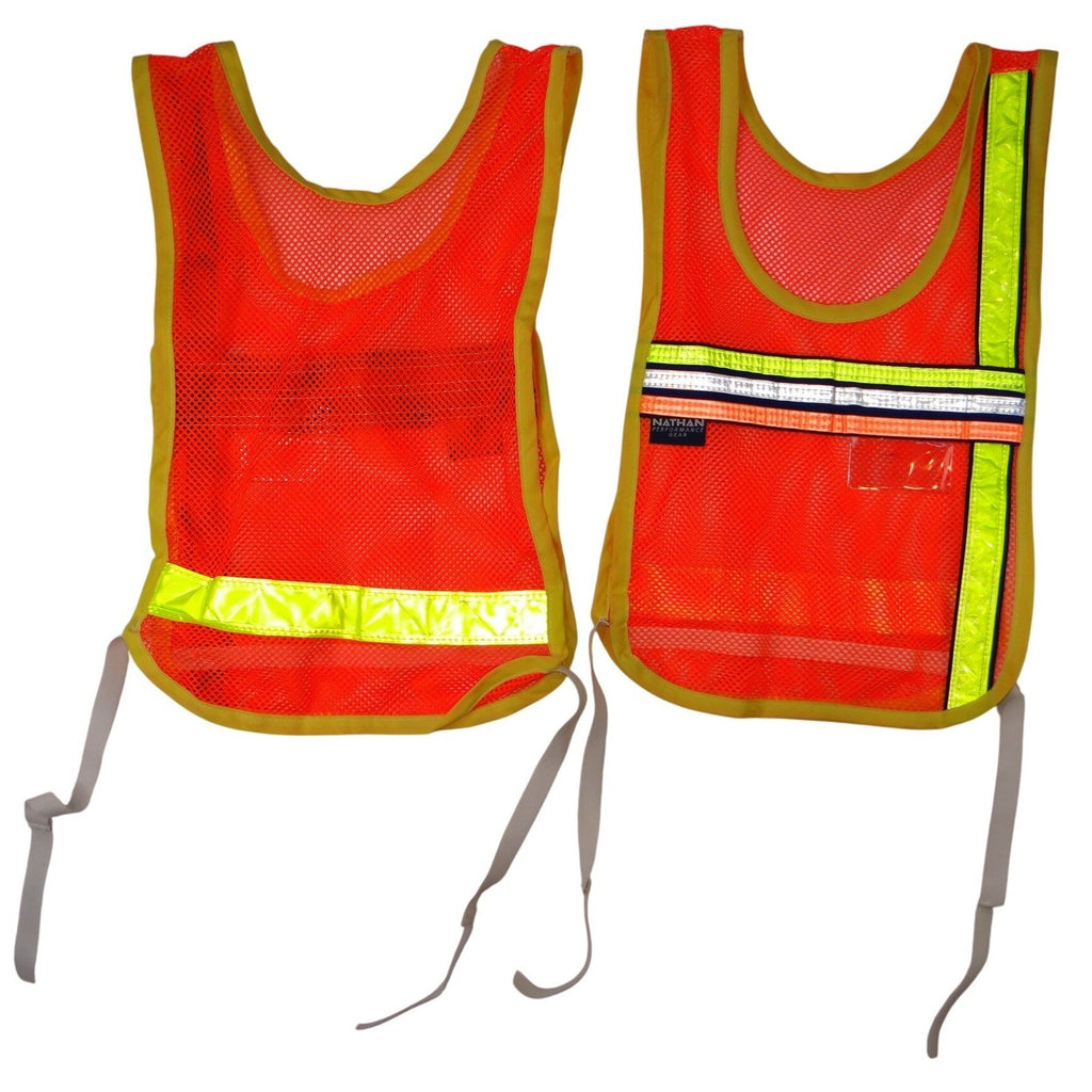Kids Safety Vest High Visibility Orange Mesh Reflective Tie Closure Set of 2