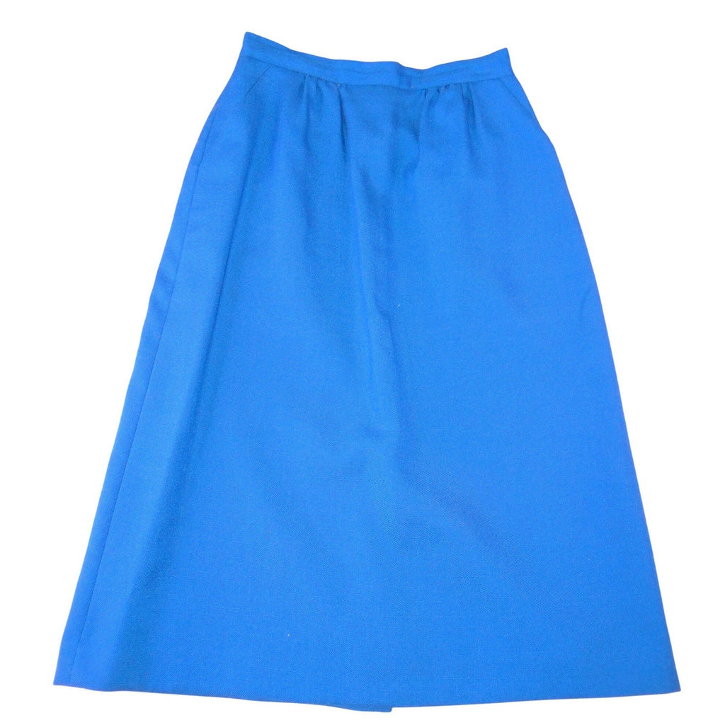 Pykettes Vintage Royal Blue Skirt Suit Set Blazer Mini Skirt Made in Japan 12