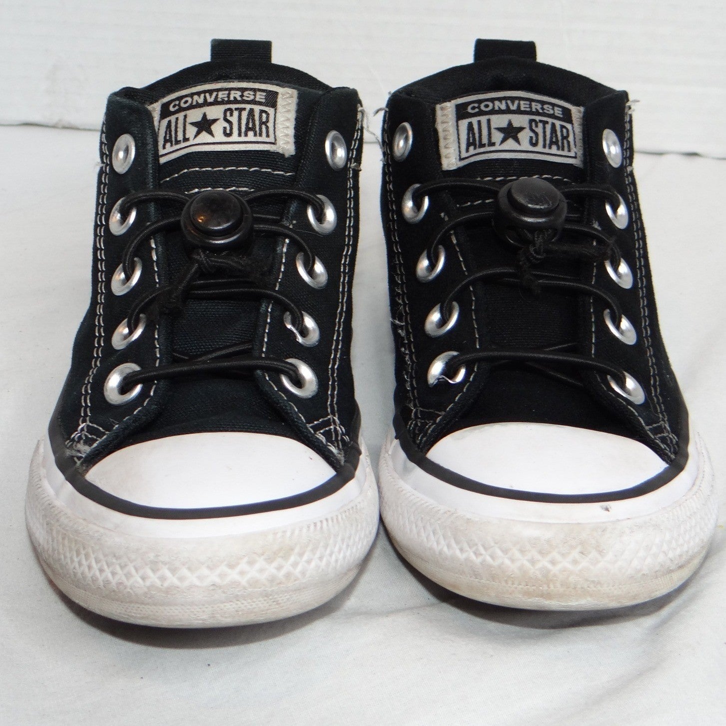 Converse Chuck Taylor All Star Mid Top Black Canvas Youth Shoes Size 13