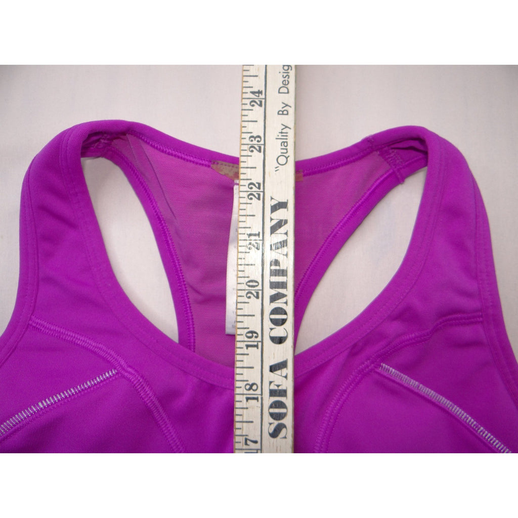 Athleta Womens Purple Racerback Workout Tank Top Built-in Bra Style 819383 Small