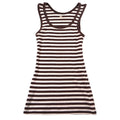 Gap Women Striped Tank Top Brown White Ribbed Racerback Casual Size XS