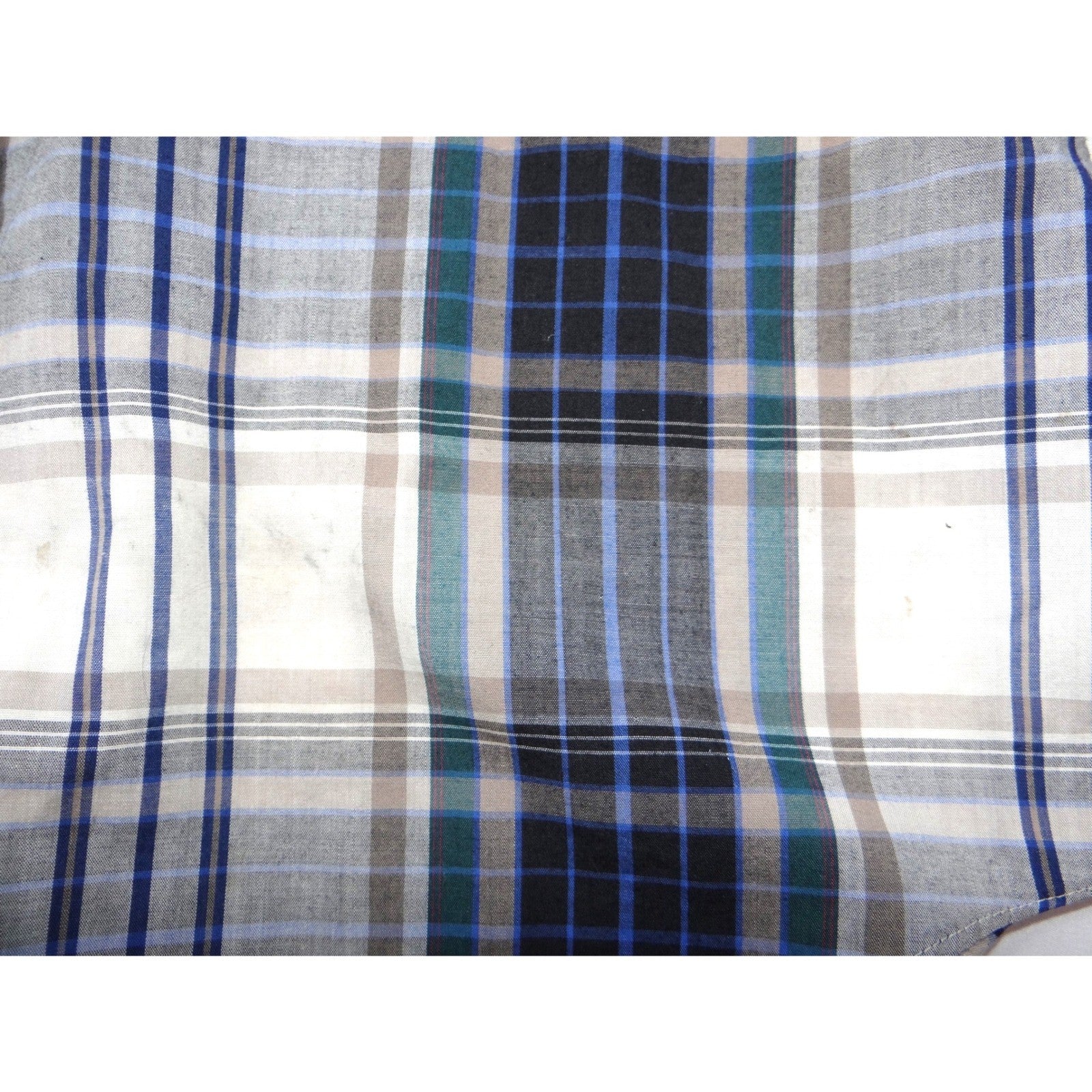 ELY PLAINS Mens Plaid Western Shirt Short Sleeve Pearl Snap Size M