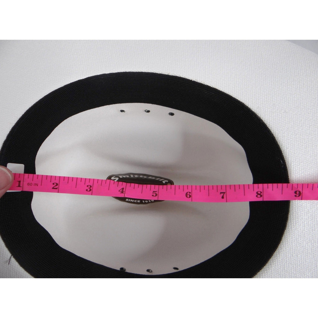 Smithbilt White Straw Cowboy Hat Cattleman Crease Wide Brim Western Hat 2182