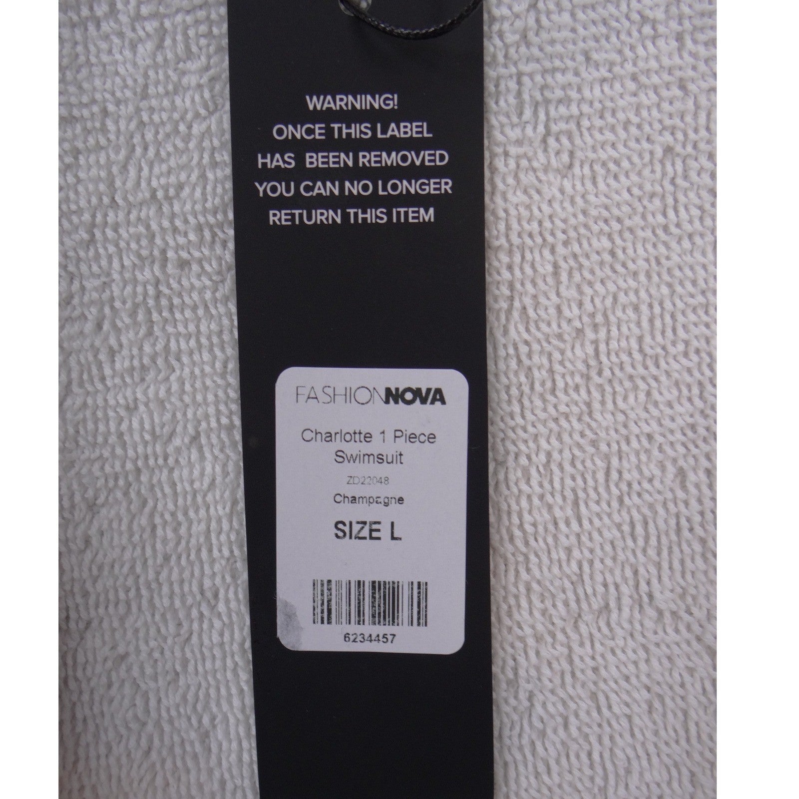 NWT-Fashion Nova Charlotte 1 Piece Swimsuit Champagne Gold Underwire Cutout