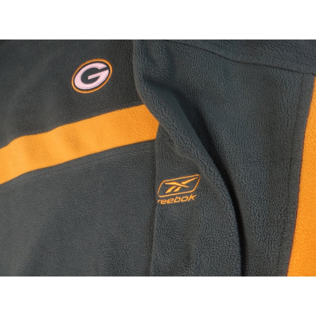 Green Bay Packers Fleece Sweatshirt Men's XXL NFL Reebok Green Yellow