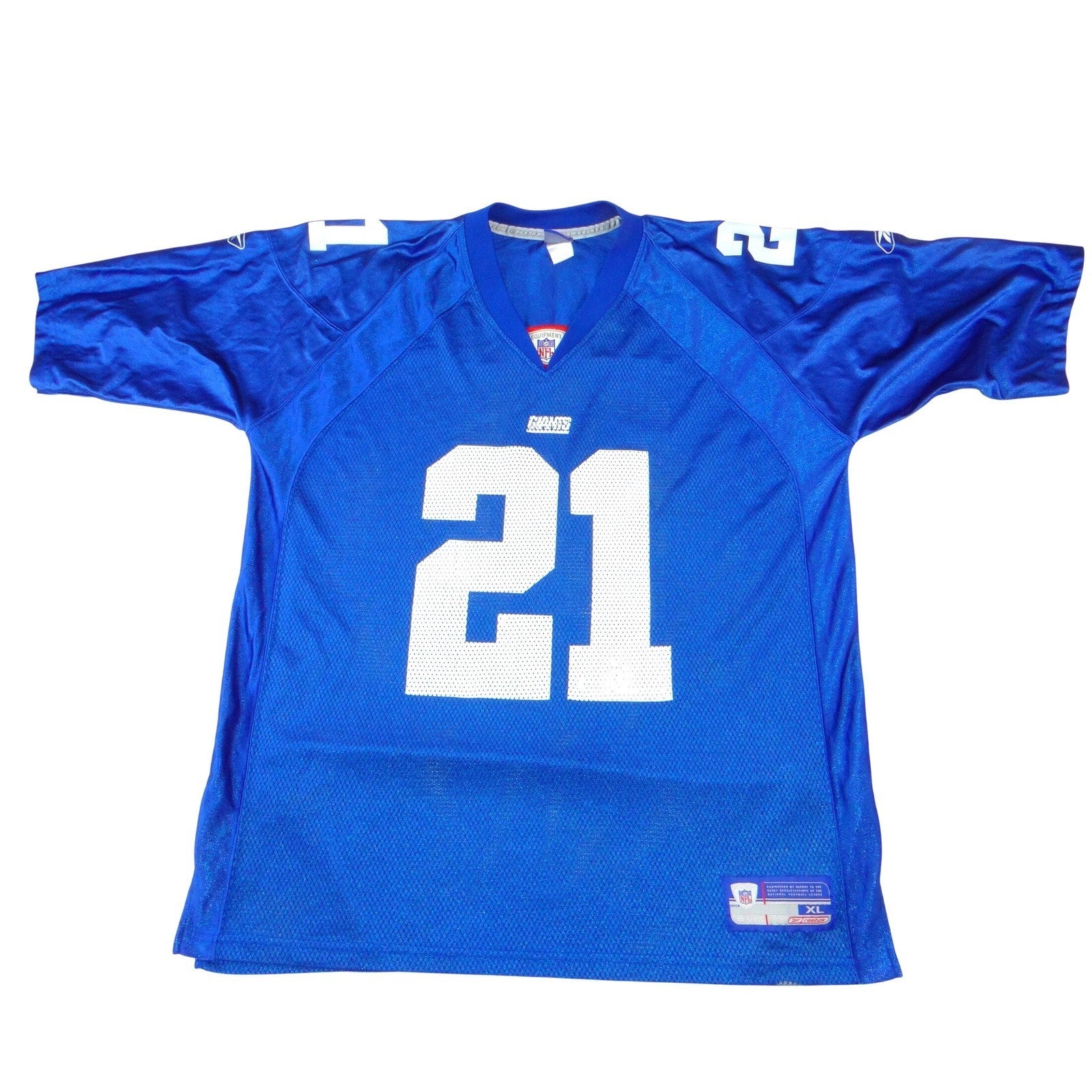 New York Giants Tiki Barber 21 Jersey VTG Mens XL Blue Mesh Football Reebok NFL