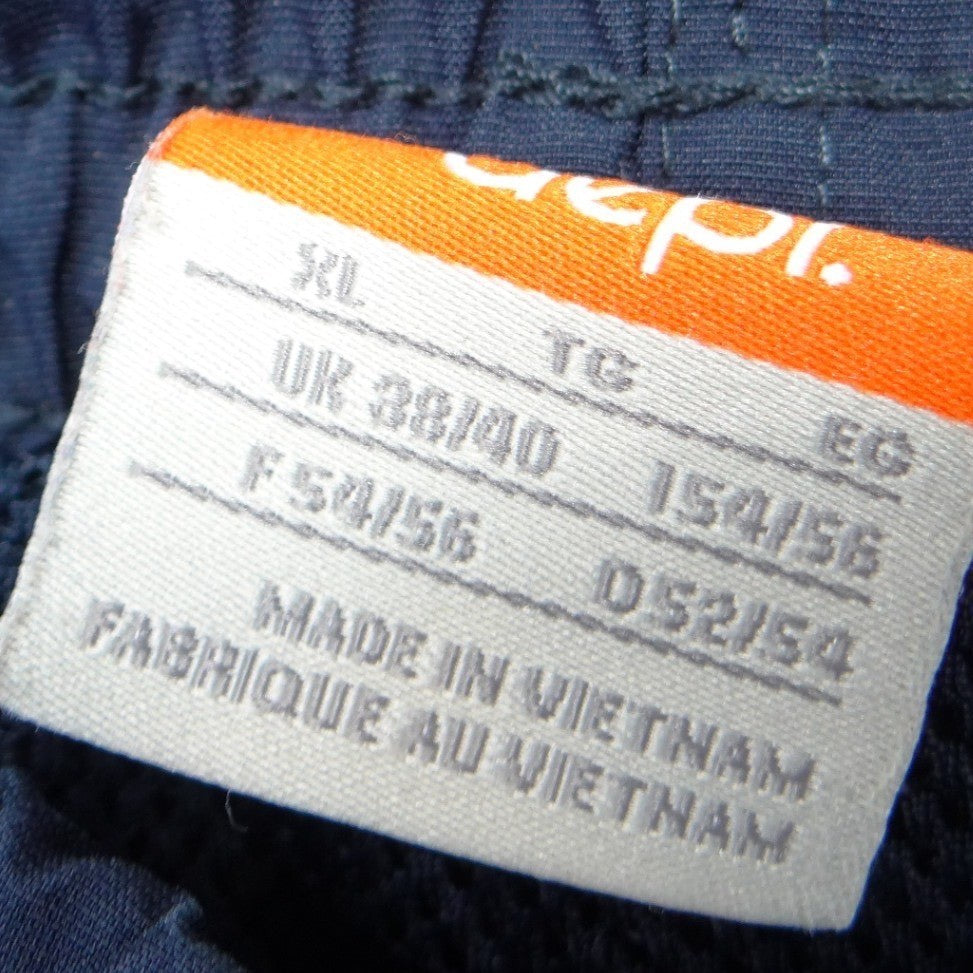 Nike Mens XL Track Pants Navy Blue Mesh Lined Side Zip Windbreaker Warmup