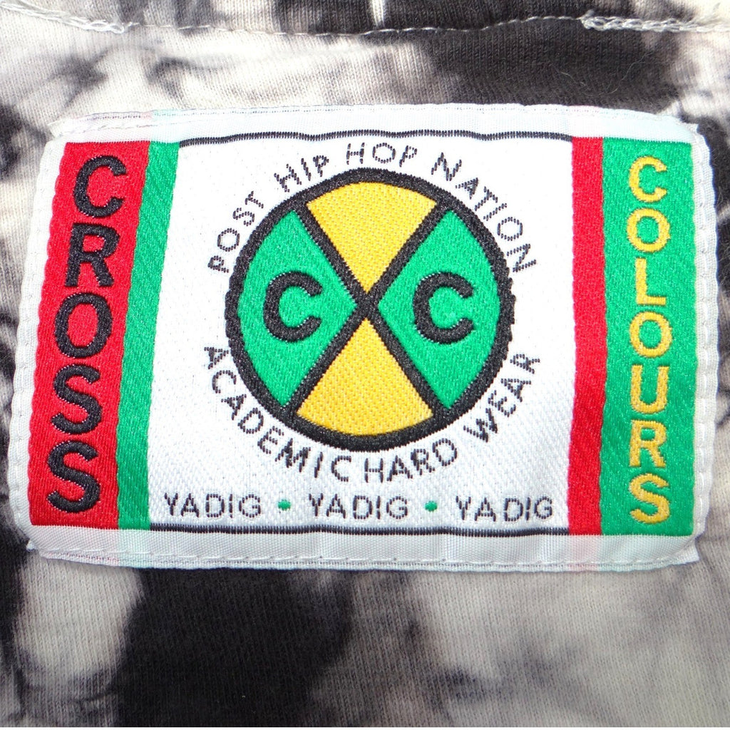 Cross Colours Mens No Justice No Peace Tie Dye Long Sleeve Graphic T-Shirt M