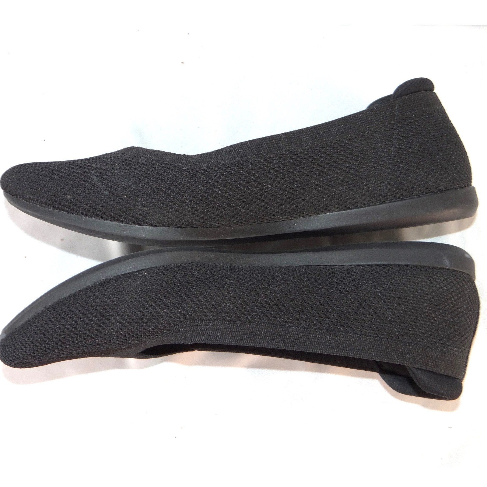 Clarks Cloudsteppers Step June Shell Black Knit Ballet Flats Womens Size 9 M