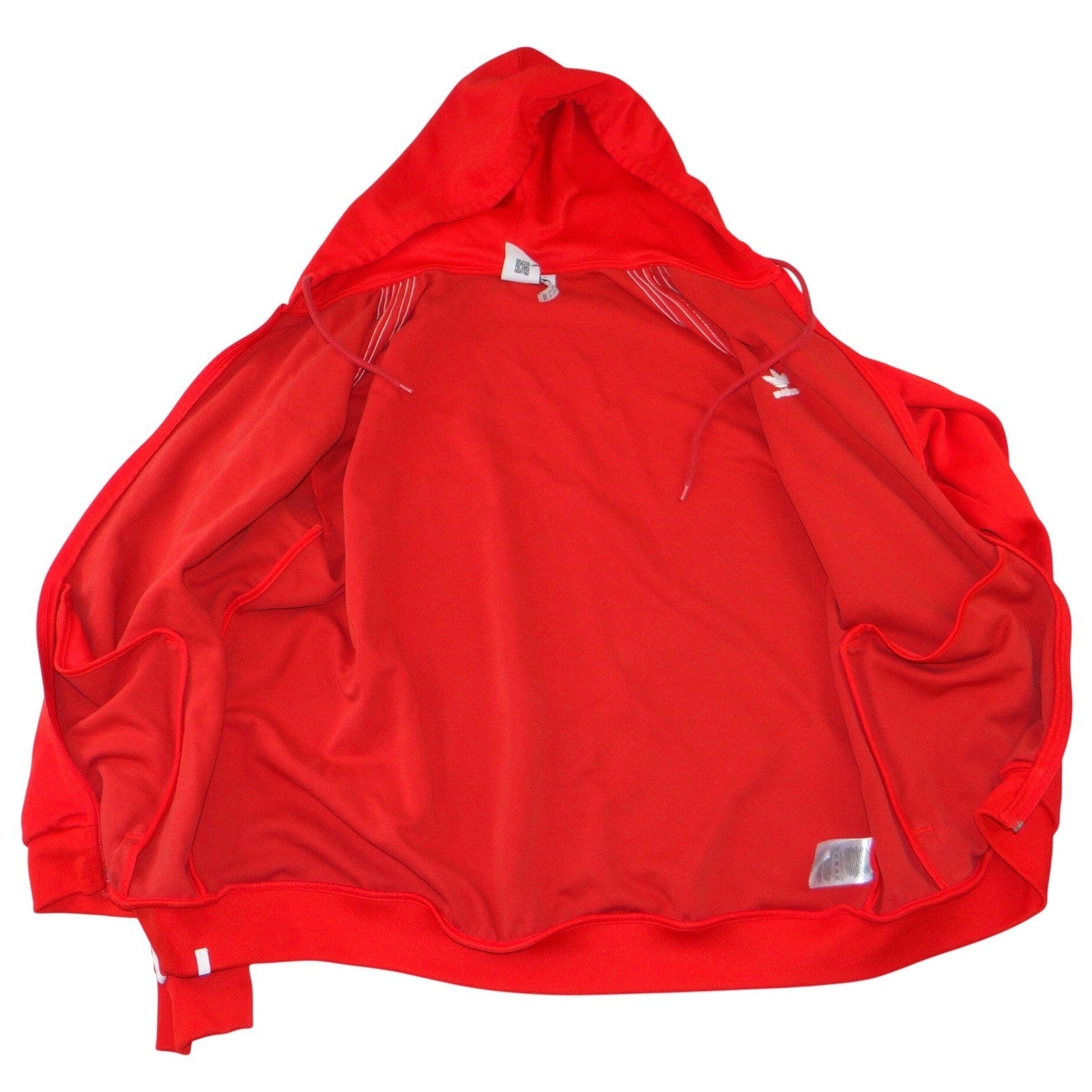 Adidas Originals Mens 2XL Red Track Jacket Hoodie 3-Stripes Trefoil