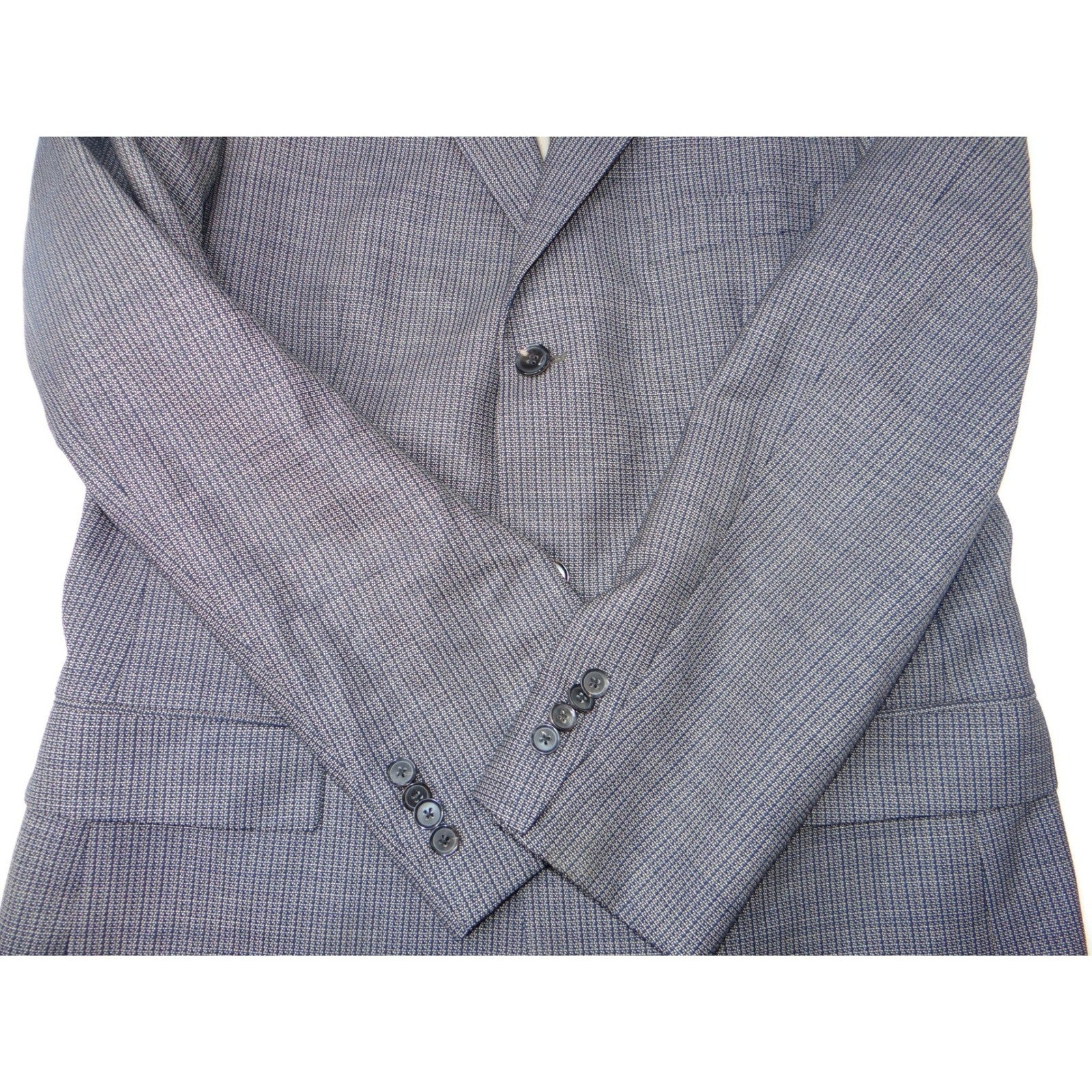 HUGO BOSS Men's Grey Check Wool Blend Blazer Sport Coat Size 42L