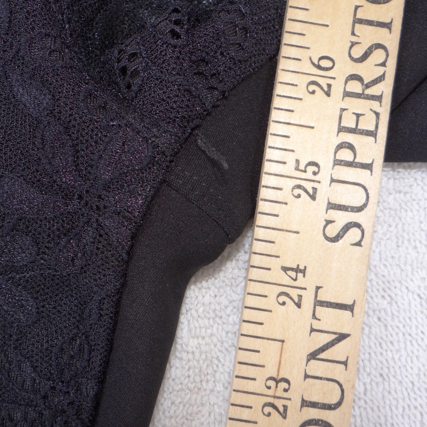 Cover Charge Black Floral Lace Overlay Leggings High Waisted Button Detail