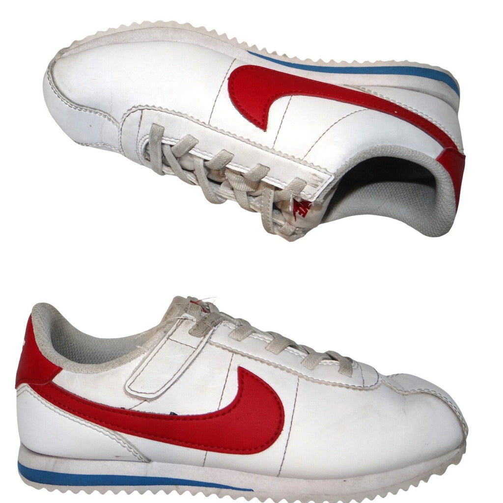 Nike Cortez White Red Blue Leather Sneakers Shoes Sz 13C DM0951115