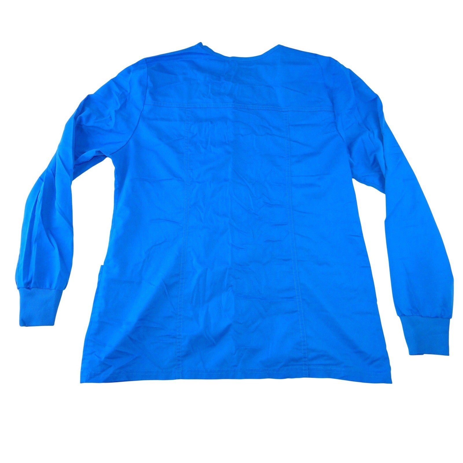 Cherokee Workwear Womens Royal Blue Snap Front Scrub Jacket Size Large