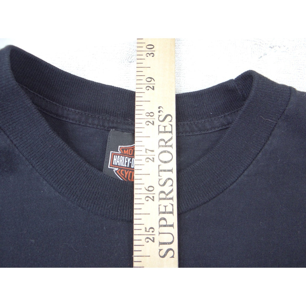 Harley-Davidson Big Logo Durango Colorado Steam Engine Graphic T-Shirt Black Lrg