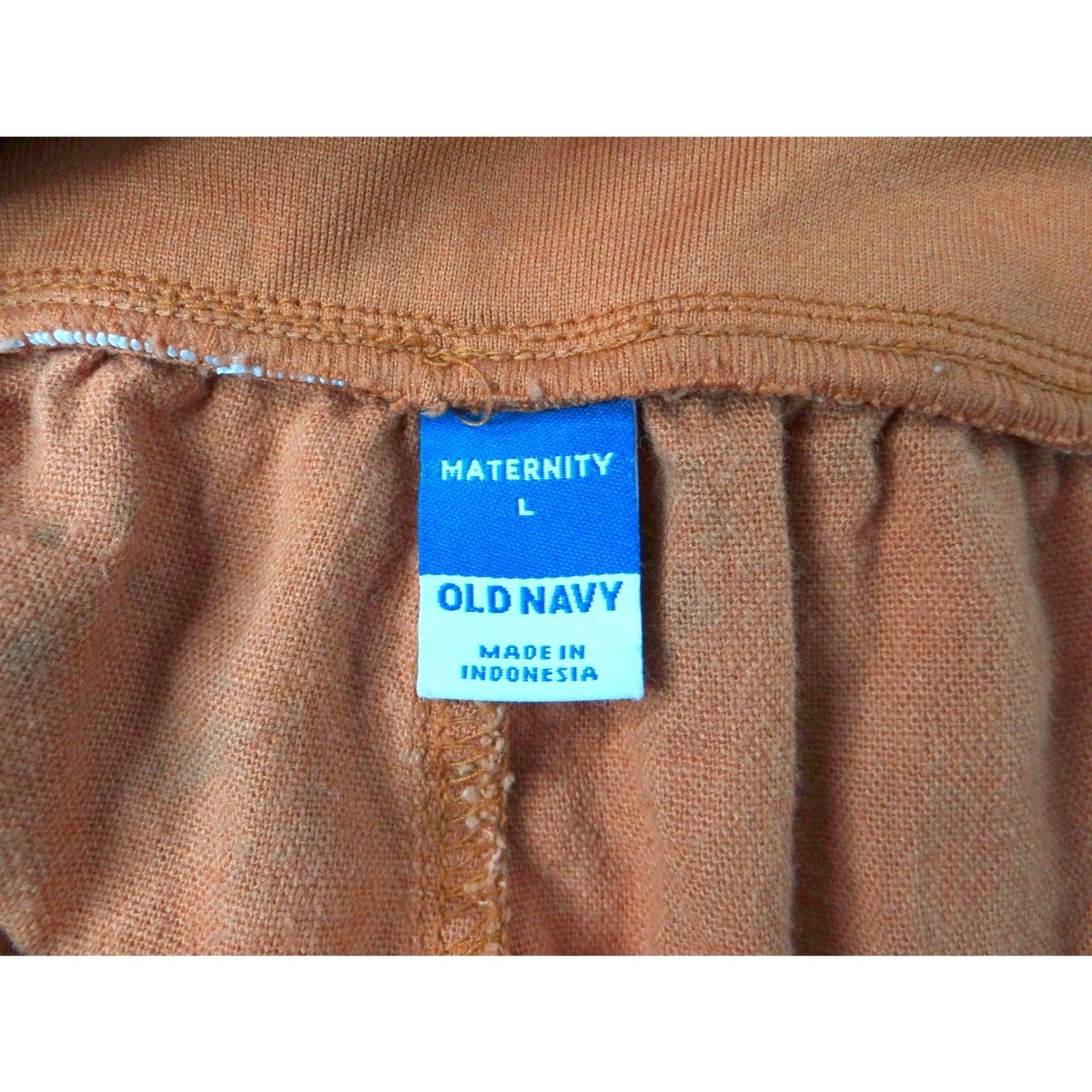 Old Navy Maternity Shorts Orange Cotton Blend Elastic Waist Size L