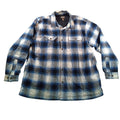 CE Schmidt Mens 2X Quilted Flannel Shirt Jacket Blue Plaid Workwear