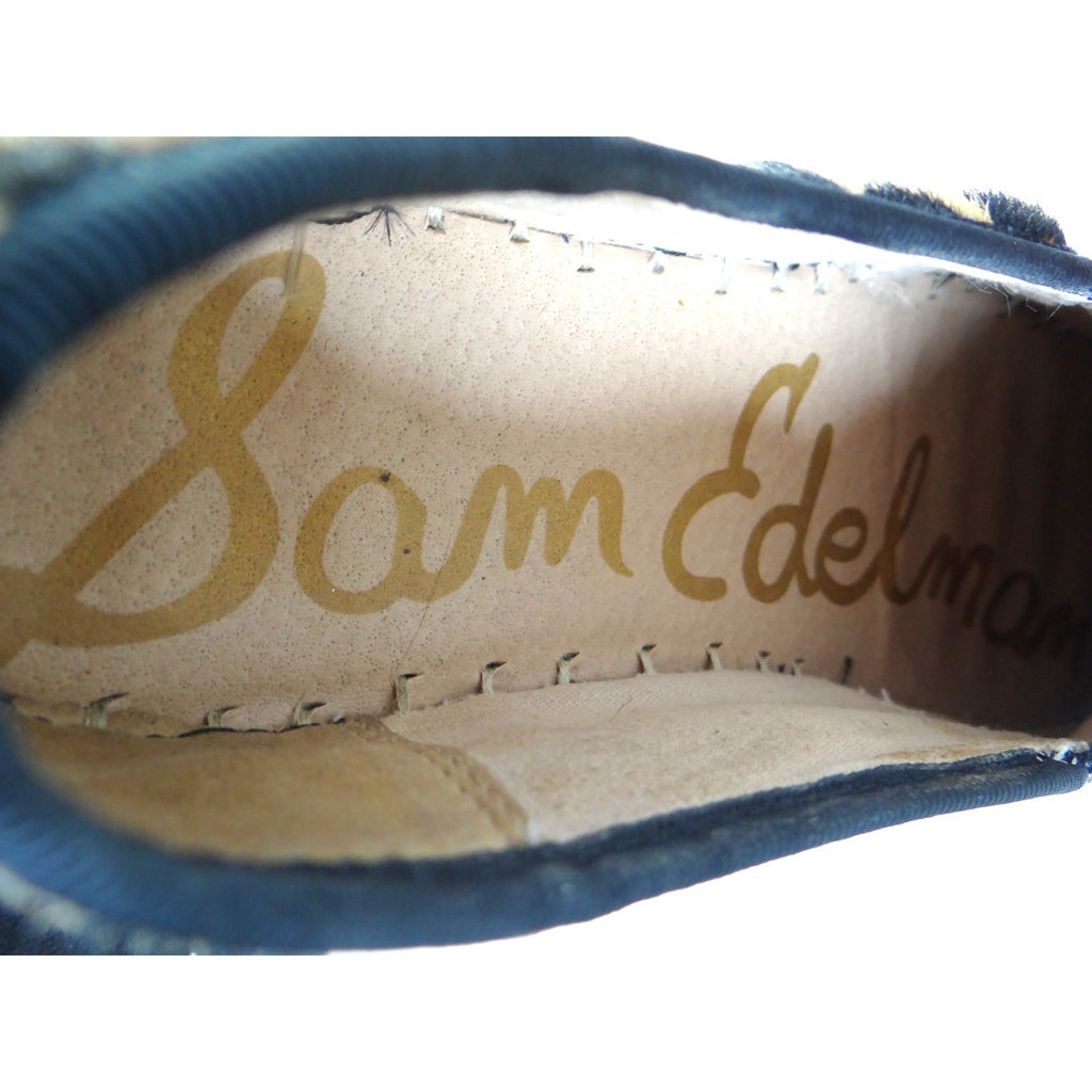 Sam Edelman Women Leopard Print Calf Hair Platform Espadrille Slip On Shoes 8