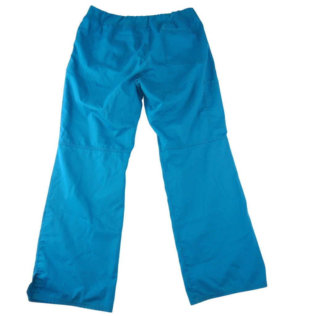 Cherokee Workwear Women Caribbean Blue Scrub Pants Cargo D-Ring Large Tall