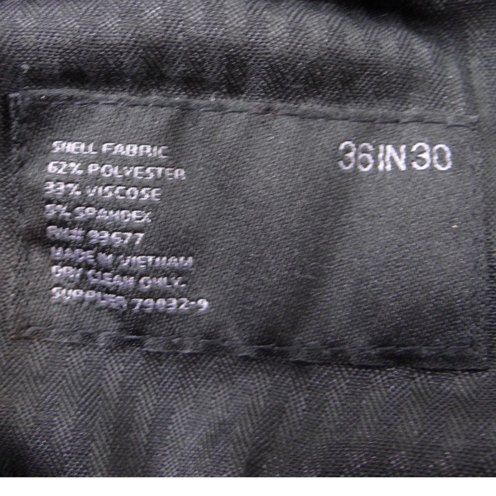 J.Ferrar Mens Slim Fit Dress Pants Black 36x30 Flat Front Stretch Trousers
