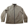 Perry Ellis Portfolio Dobby Tech Jacket Mens XXL Olive Taupe Full Zip Quilted