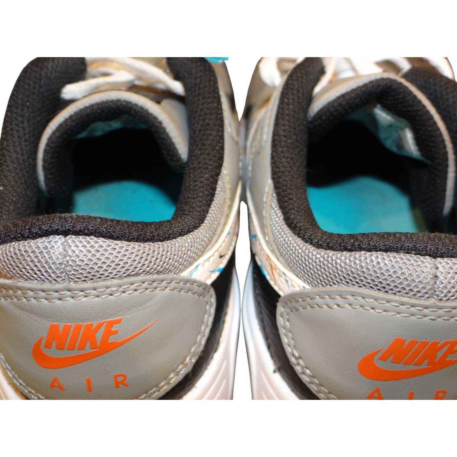 Nike Air Max Kids 4.5Y Youth Gray Black White Multi Swoosh Sneakers DM7592