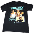 Whitney Houston Graphic T Shirt Black Cotton Short Sleeve Women's Size M NWOT