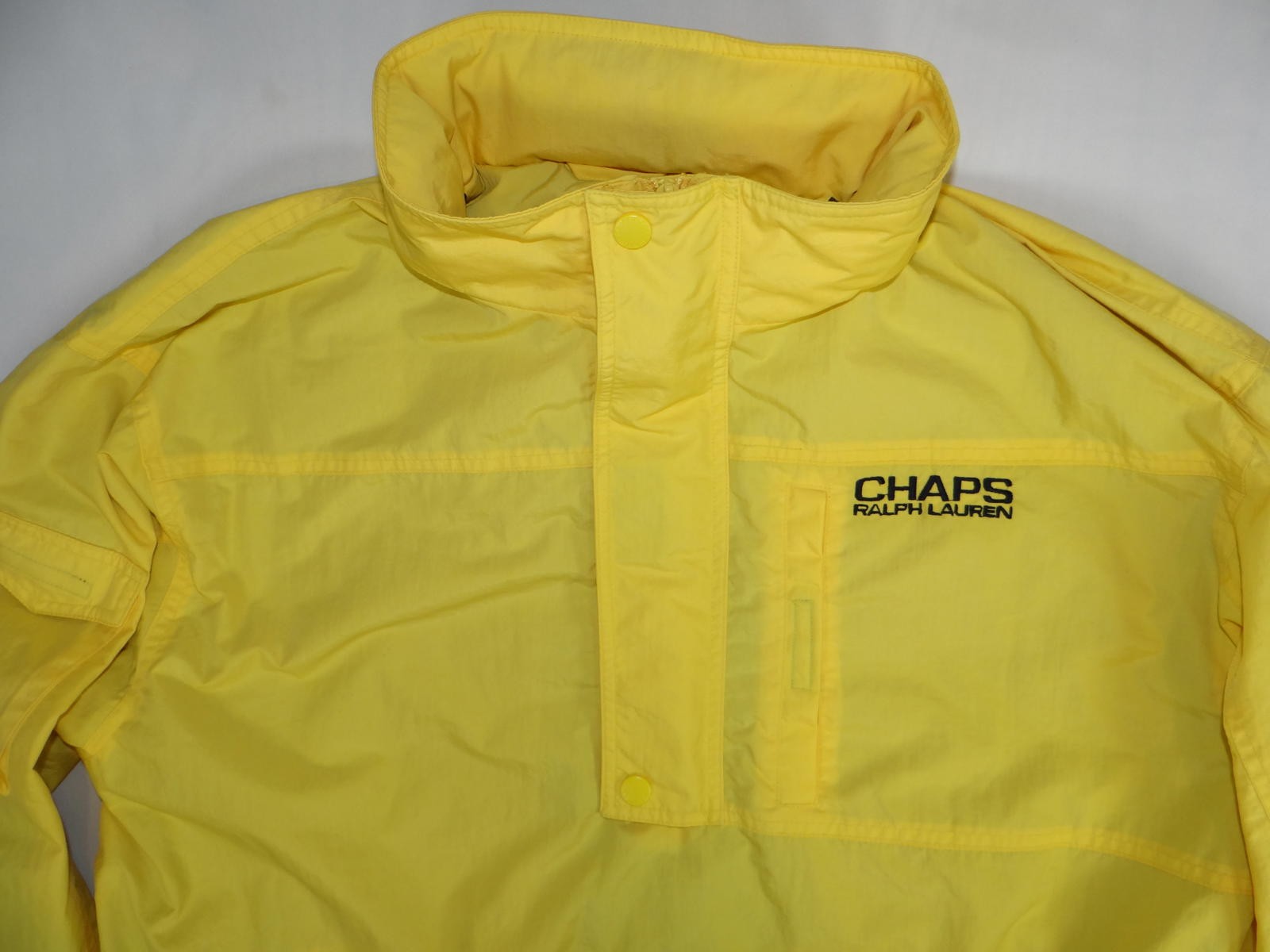 Vintage Y2K Chaps Ralph Lauren Yellow Men's Windbreaker Jacket