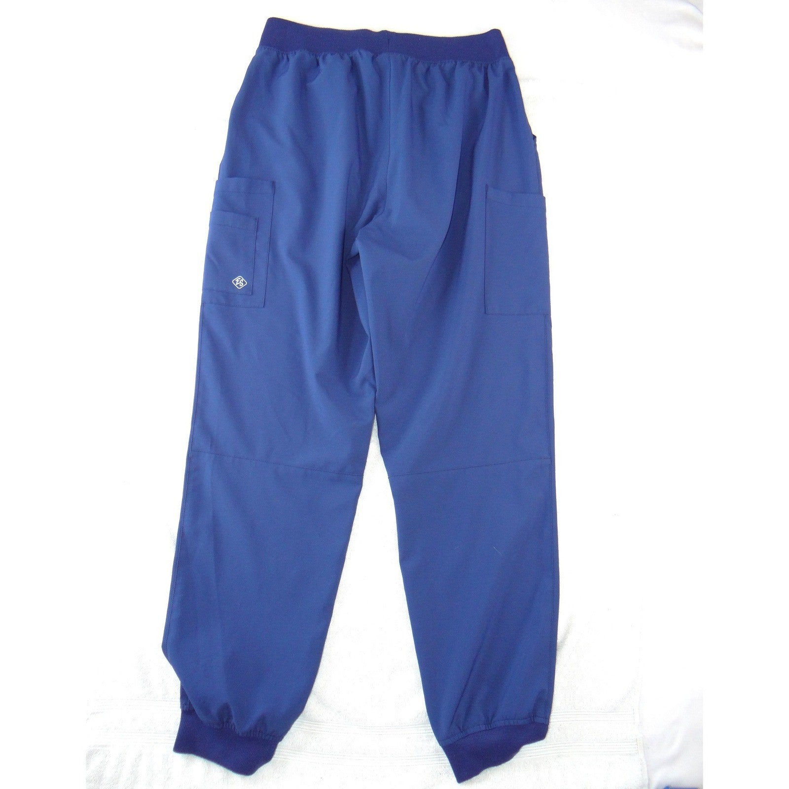 Elements Easy Stretch Navy Blue Scrub Set V-Neck Top Jogger Pants Med/Lg BU287