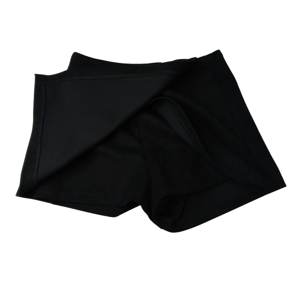Black Wrap Skort Skirt Shorts Size M Polyester Spandex Casual