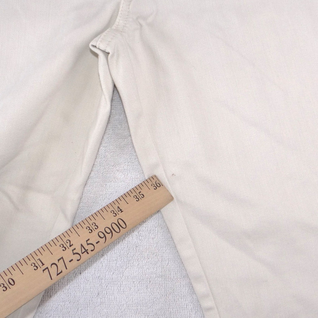 Chicos Pull On Capri Pants Cream Beaded Embroidered Hem Womens Size 1.5 US 10