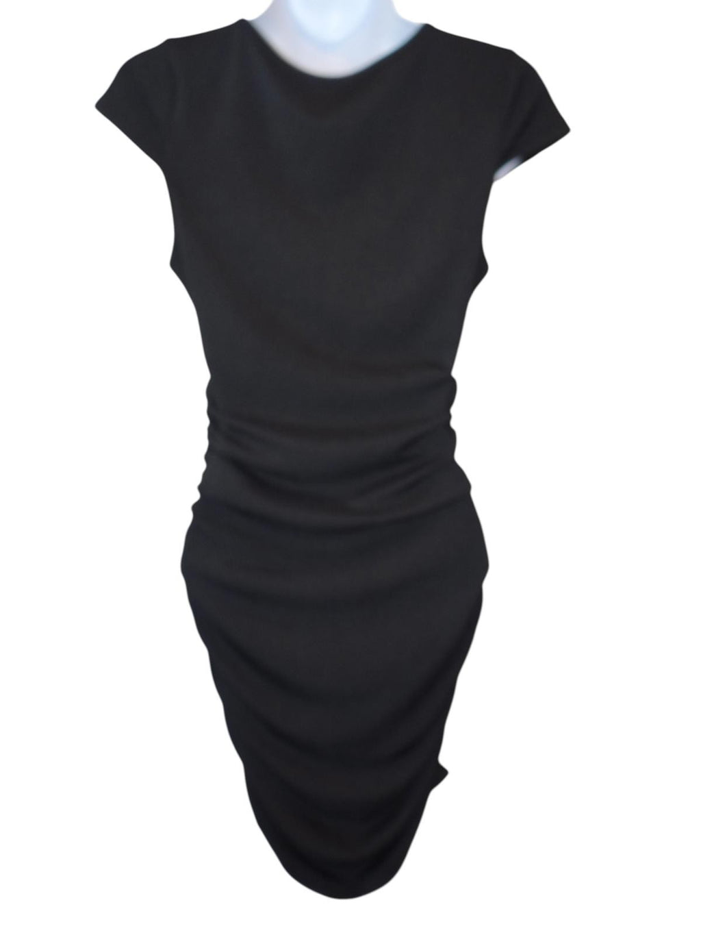 Stylish Black Ruched Dress