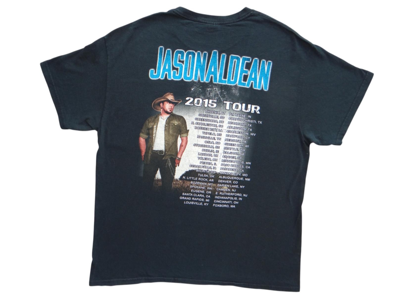 Jason Aldean 2015 Tour Black Graphic T-Shirt