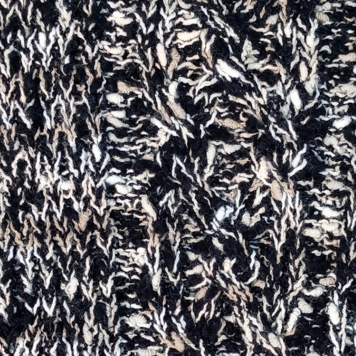 Vintage Razz-m'-Tazz Black White Textured Knit Sweater Women's Large Acrylic