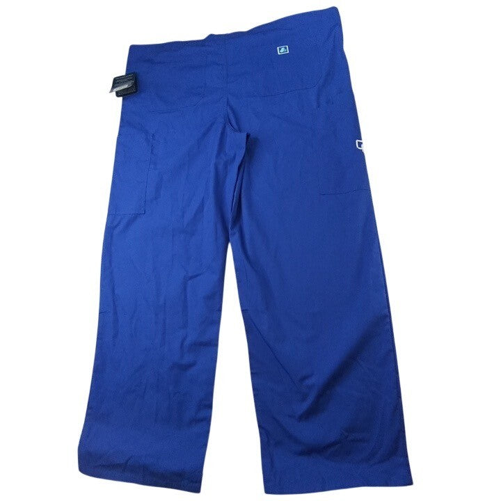 NWT-Adar Medical Uniforms Blue Scrub Pants Cargo Pockets Drawstring Waist XLG
