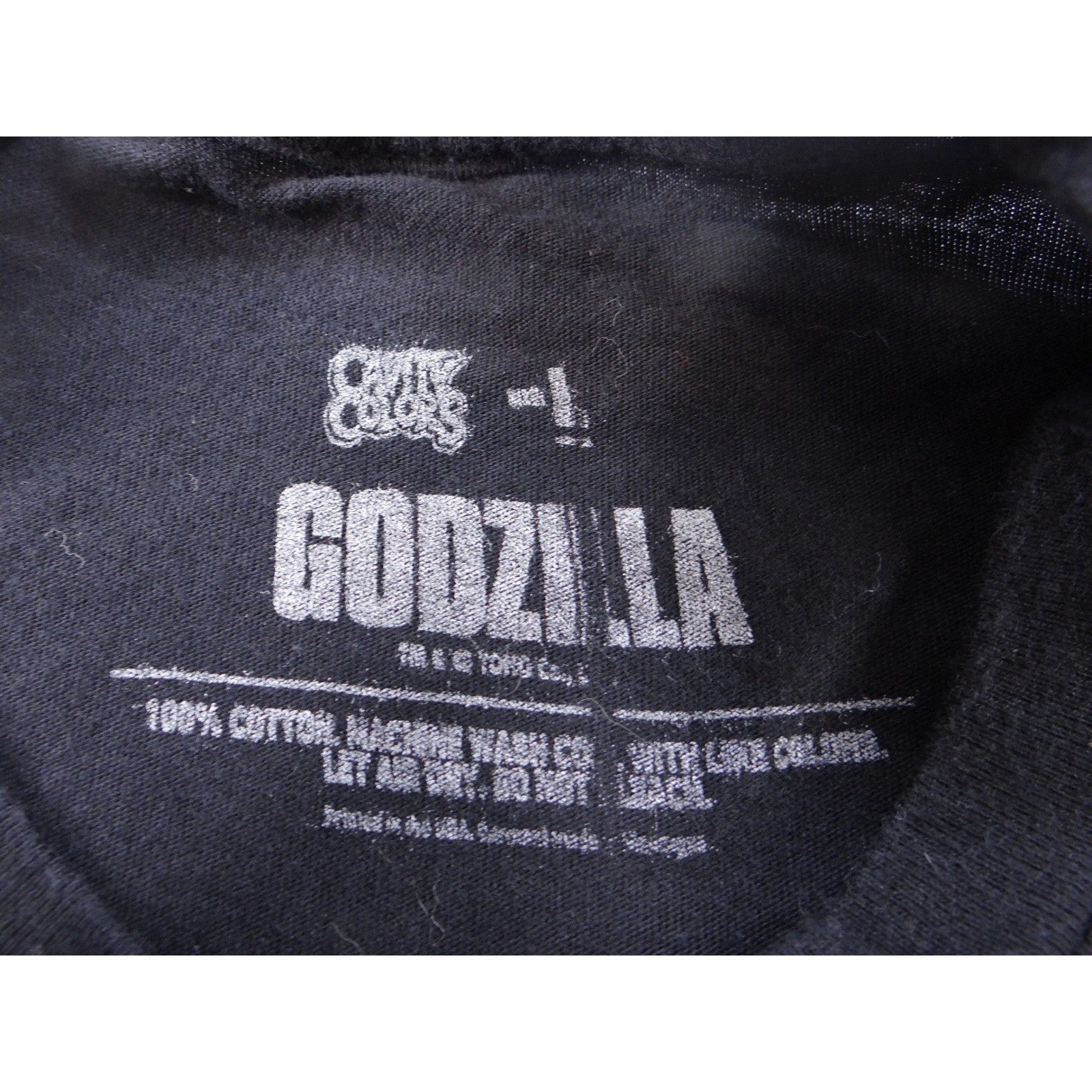Black Godzilla King of the Monsters Graphic T Shirt Men's Size Large