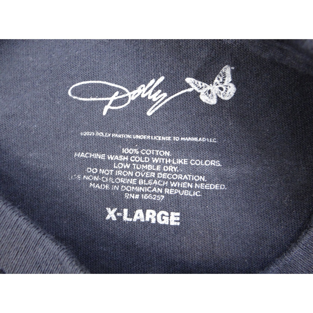 Dolly Parton Rockstar Graphic Merch Black T Shirt Black X Large Womens