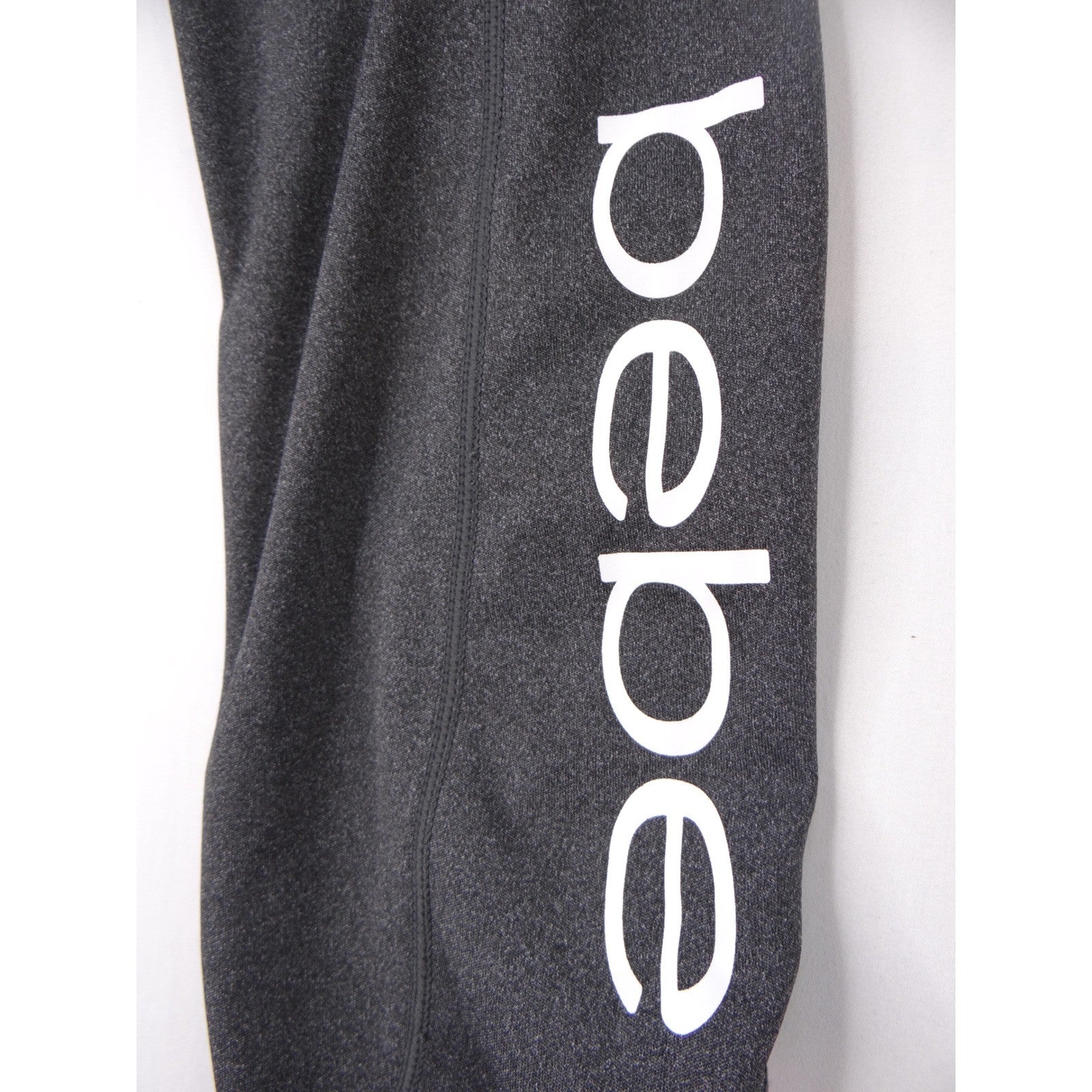 Bebe Sport Leggings Black Pink Blue Stripe Logo Athletic Activewear Size L