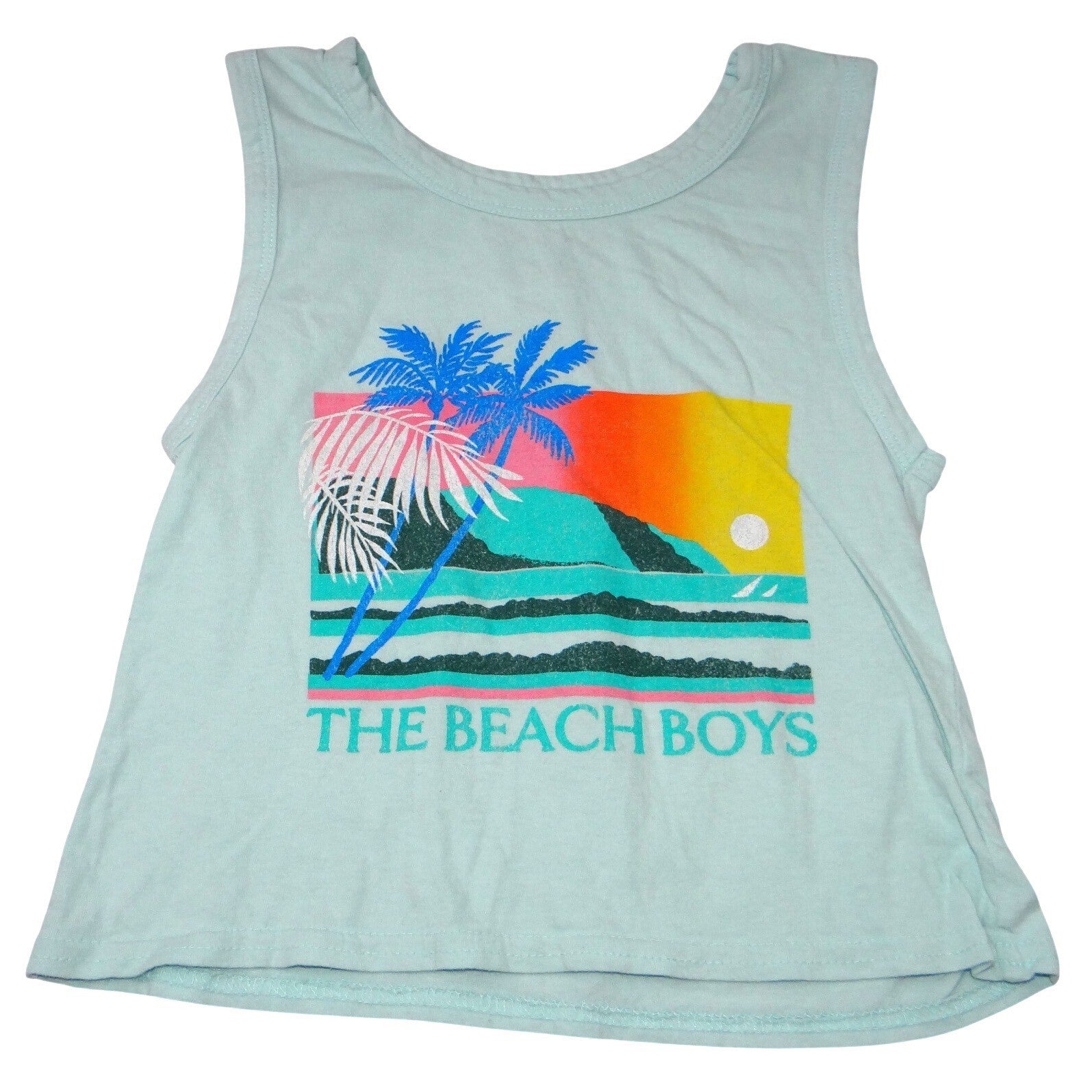The Beach Boys Light Blue Graphic Tank Top Size Girls Women's XSmall