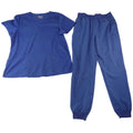 Elements Easy Stretch Navy Blue Scrub Set V-Neck Top Jogger Pants Med/Lg BU287