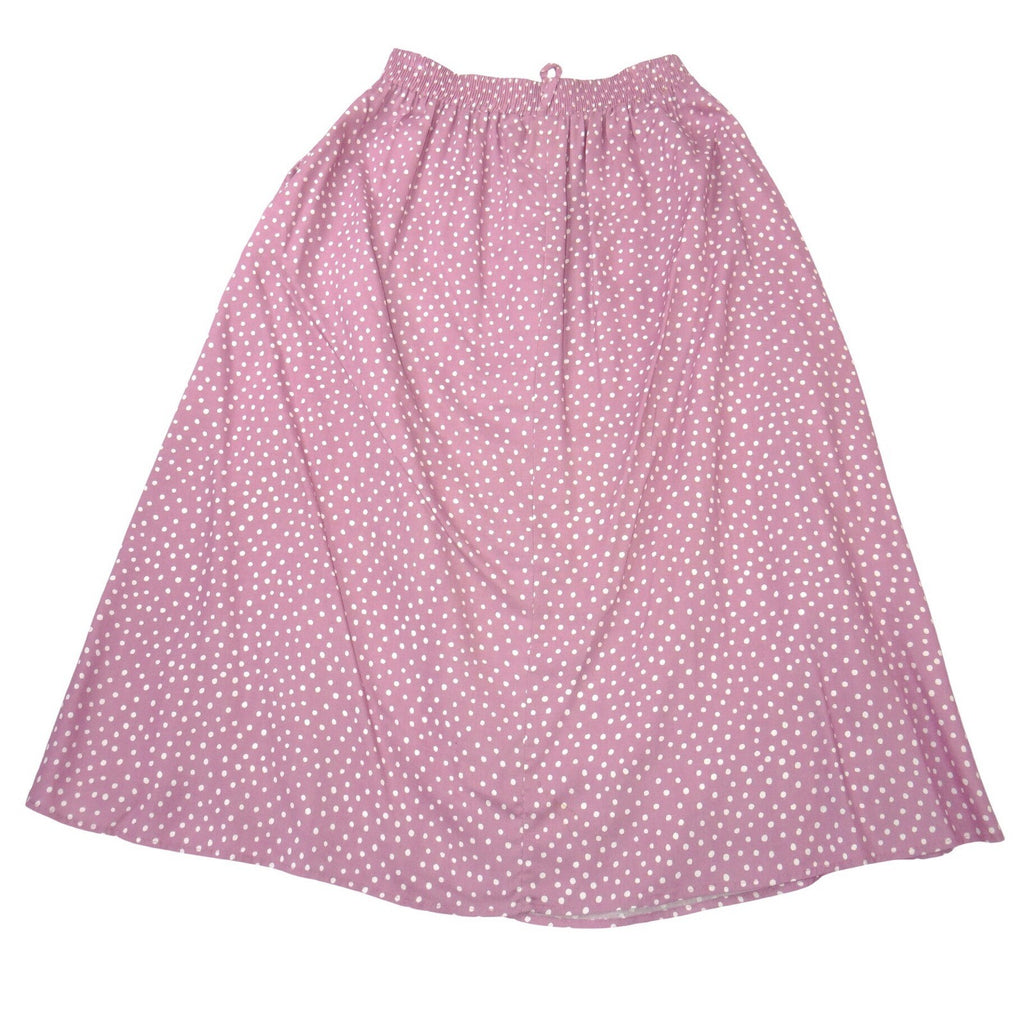 Vintage Connections Mauve Polka Dot Skirt Suit Set Blazer Skirt Belt Large 16/18