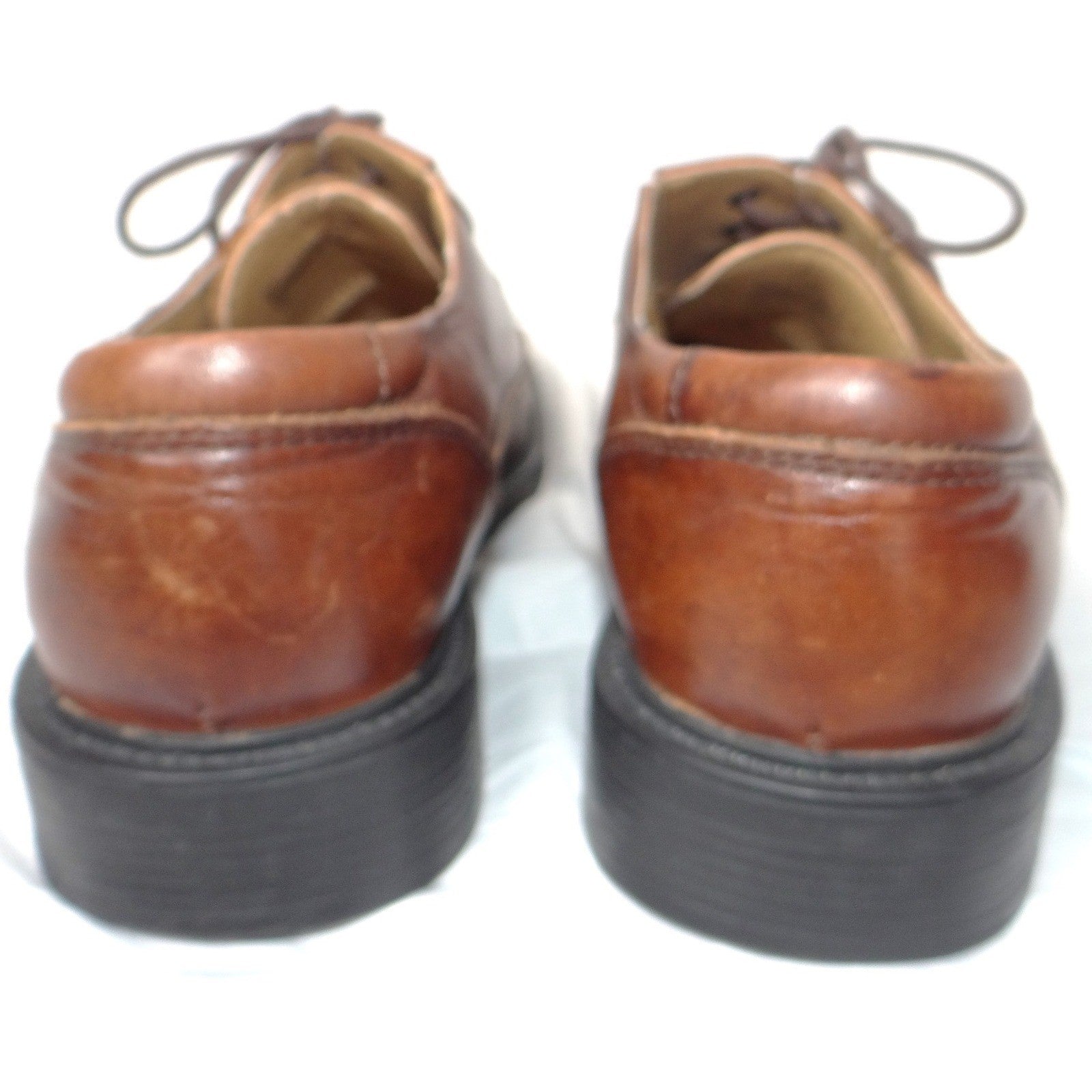 Dockers Mens Brown Leather Square Toe All Motion Comfort Oxford Shoes 9M