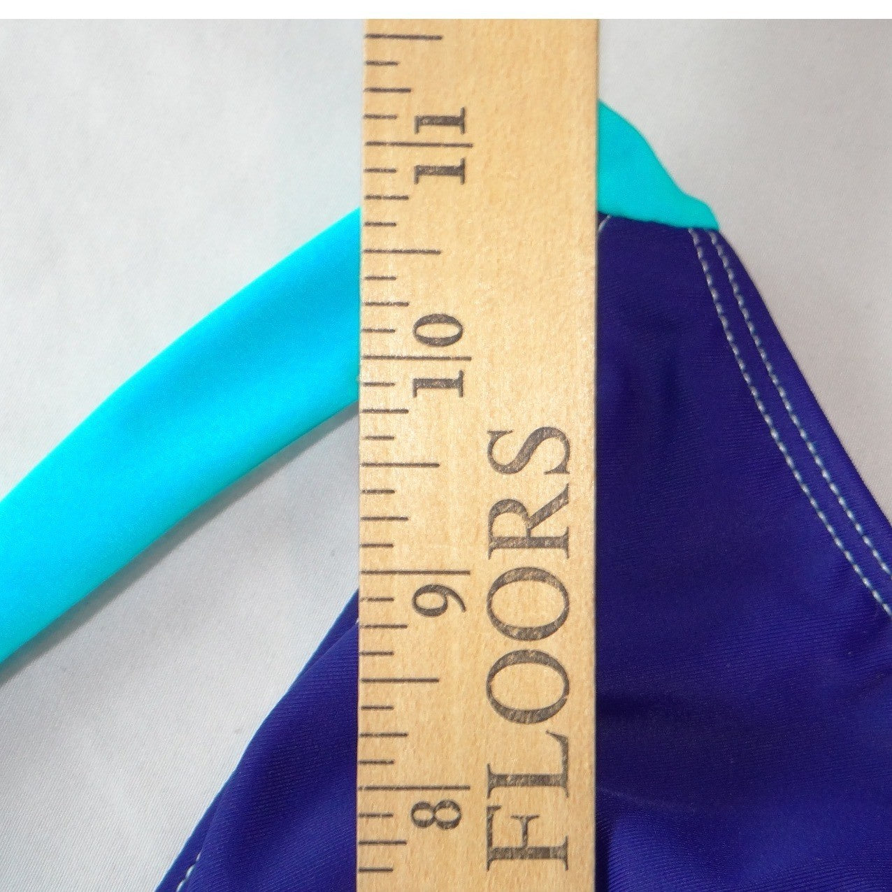 NWT-Rosvigor Womens Plus Size 3XL Colorblock Bikini Set Purple Teal High Waist