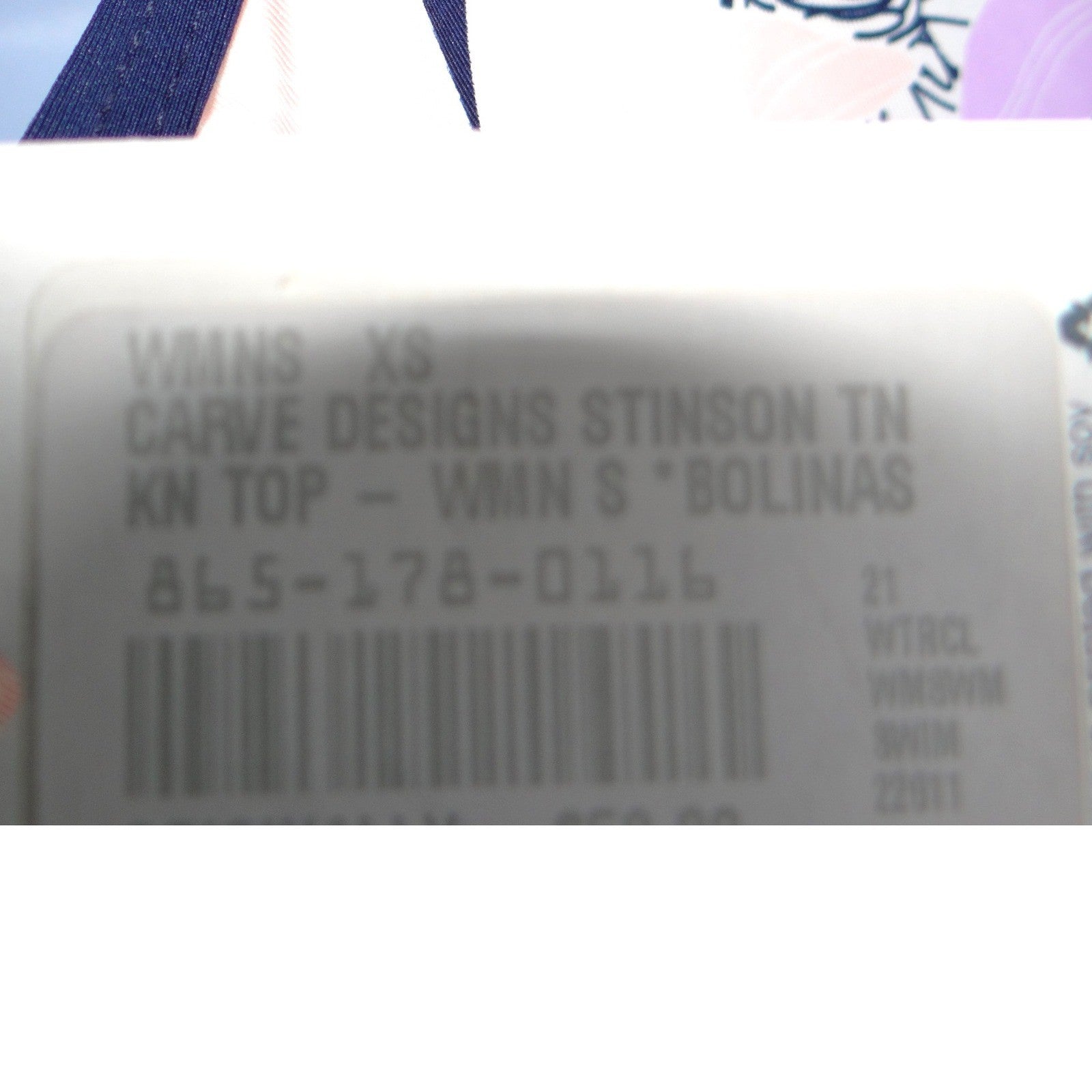 NWT-Carve Designs Stinson Tankini Top Bolinas Floral Navy Lavender Small