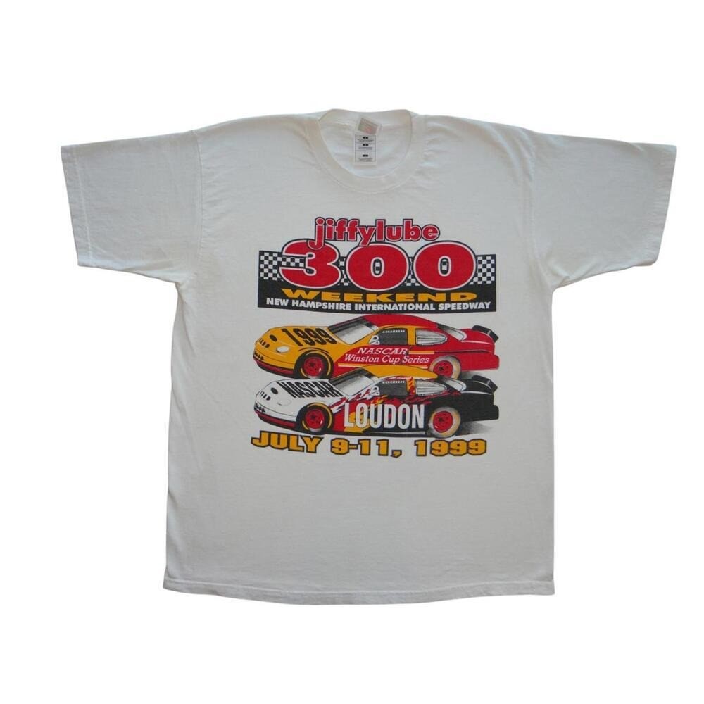 Vintage Jiffy Lube 300 NASCAR T-Shirt New Hampshire International Speedway 1999