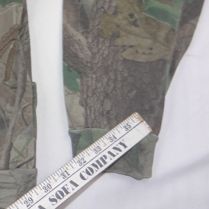 VTG Walls Realtree Hardwoods Camo Full Zip Hoodie Mens Brown Green Camouflage