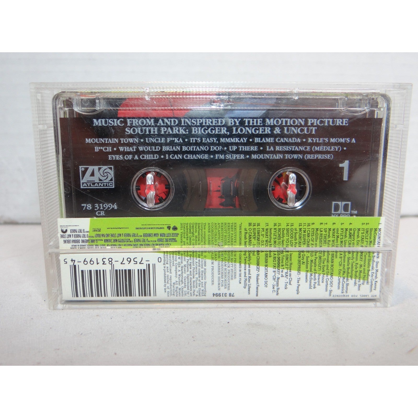 South Park Bigger Longer & Uncut Original Motion Picture Soundtrack Cassette